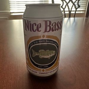 Nice Bass Fish Socks in Beer Can Brand New